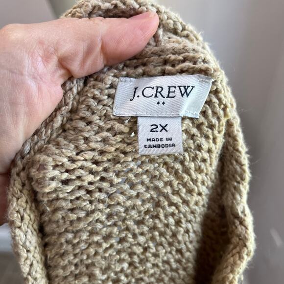 J. Crew Mock Neck Tunic Sweater Cotton Blend Plus Size 2X - Picture 5 of 8